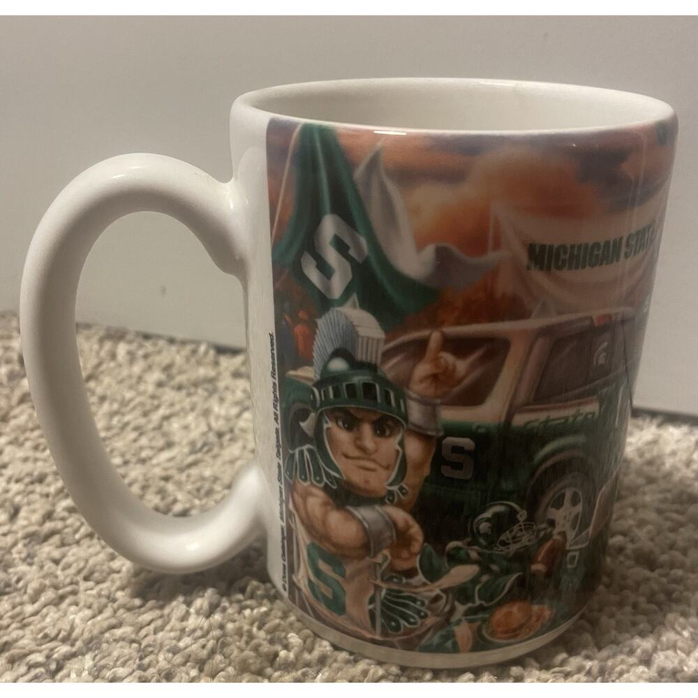Michigan State University Spartans Coffee Mug Tailgate Sparty Dona Gelsinger USA